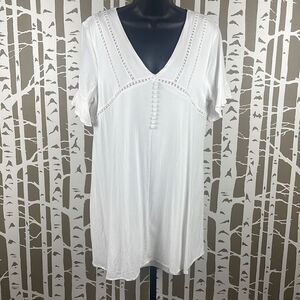 Blue Rain Boho Tunic Mini Babydoll Dress M
